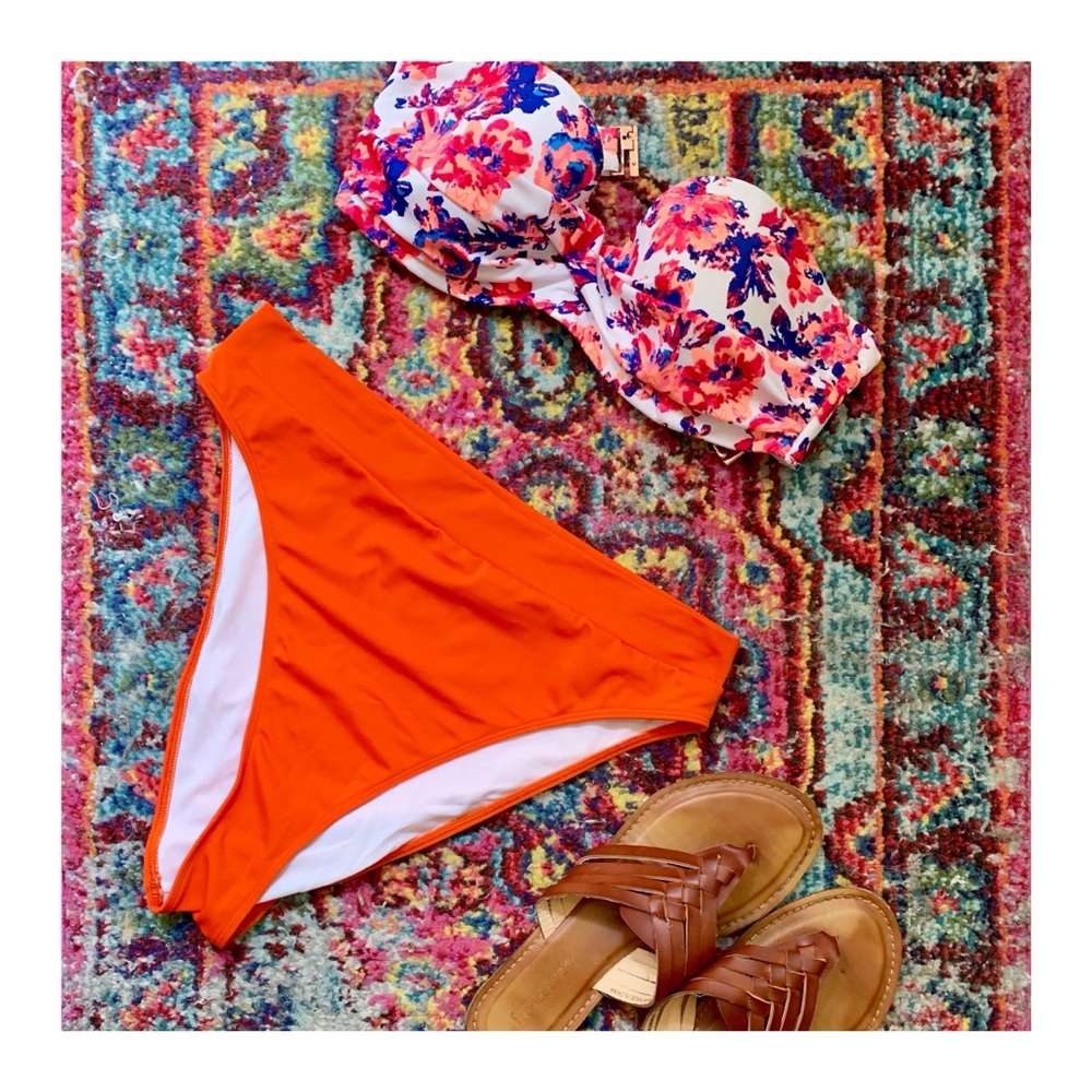 Orange Out From Under M Swimsuit Bottom